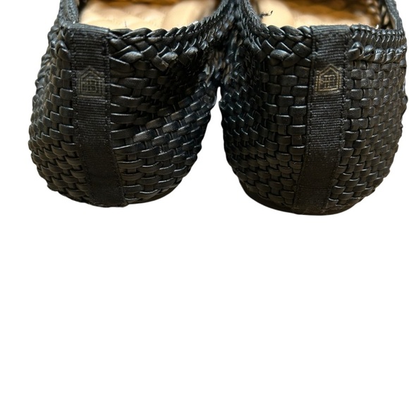 Birdies the Staling black faux leather woven slip on loafers size 8.5 flats - Picture 5 of 9
